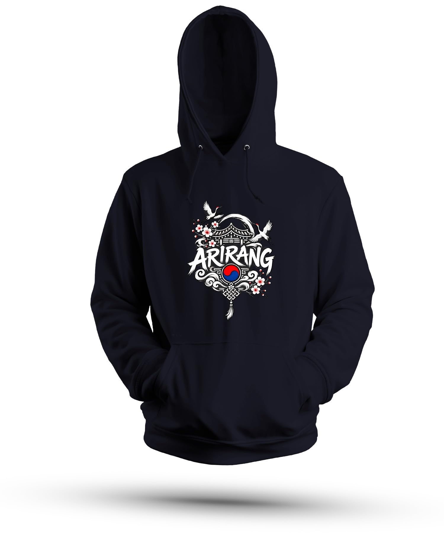 Arirang Korea Żuraw Tempel bluza z kapturem