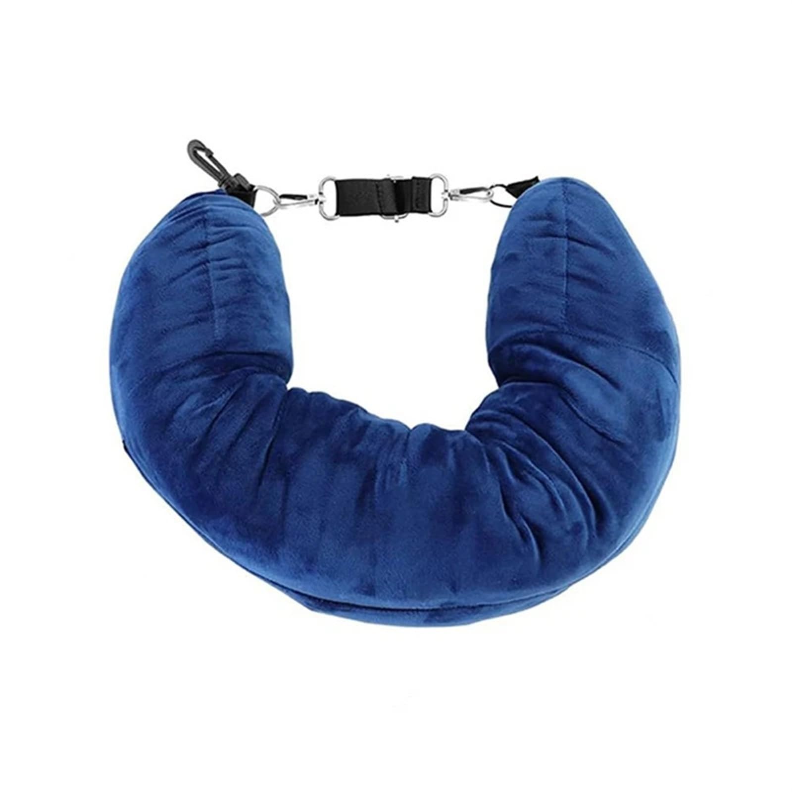 YShiuoL Neck Pillow Portable Neck Pillow Space-saving Clothes Adjustable Comfortable for Car Train Airplane(Blue)
