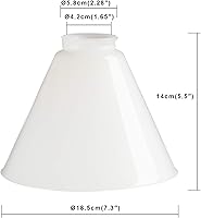 Vista 7 de Permo Lighting Fixture Replacement Funnel Flared Clear Glass Shade