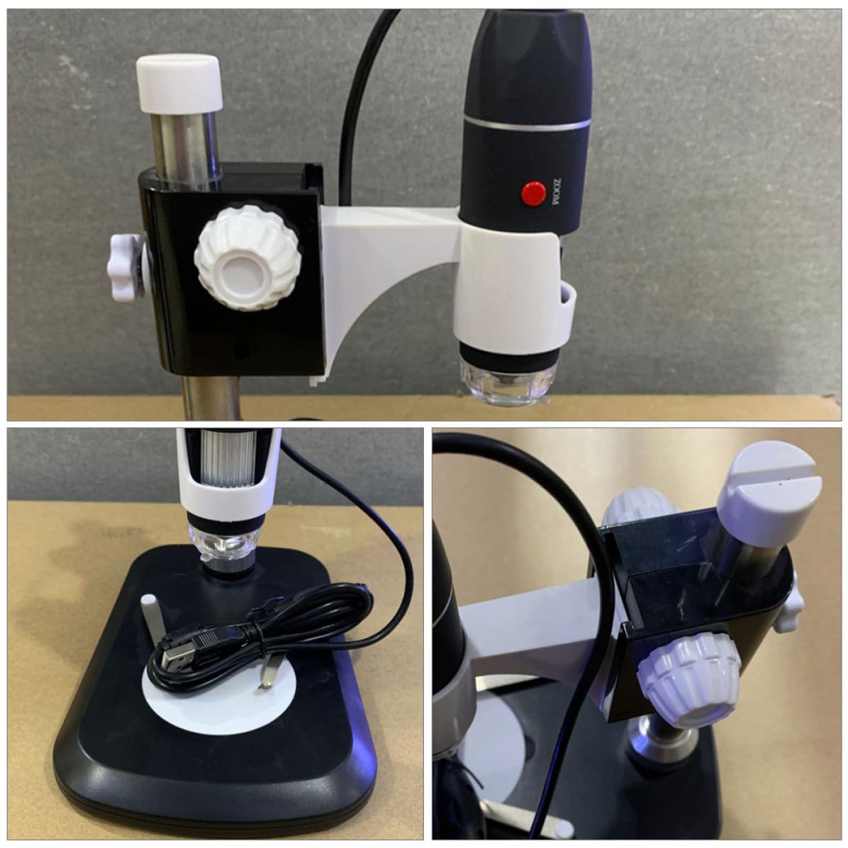 Microscopio Portatile Digitale 1600x, Microscopio Elettronico USB in Abs Nero, per Calligrafia e Gioielli, per Appassionati e Intenditori