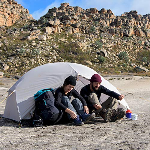 Naturehike Mongar 2 Person Backpacking Tent 3 Season Camping Tent Ultralight Double Layer Free Standing Tent For Camping Hiking Cycling (Gray-20D Nylon) #TOP3