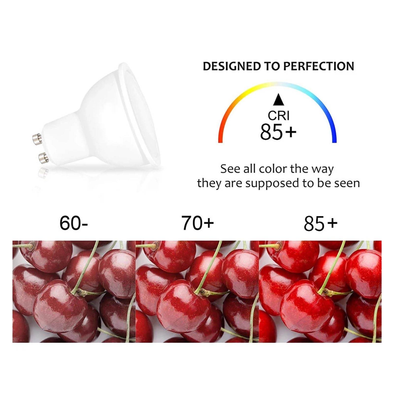 eufeifeiegds 50 bombillas LED GU10 de 220 V, focos, lámparas decorativas, ahorro energía(Cold white,50 PCS_12W)
