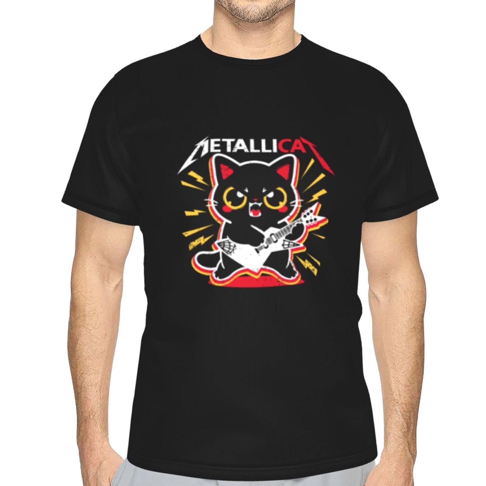 Amazon.co.jp: Tシャツ メンズ 猫 メタリカ Metallica 半袖 大きい