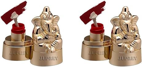 Ganesh Statue Organic Sindoor Powder for Women – 100% Natural Kumkum, Traditional Sindhuram for Forehead & Puja Tilak, Long-Lasting Maroon (Pack of 2)