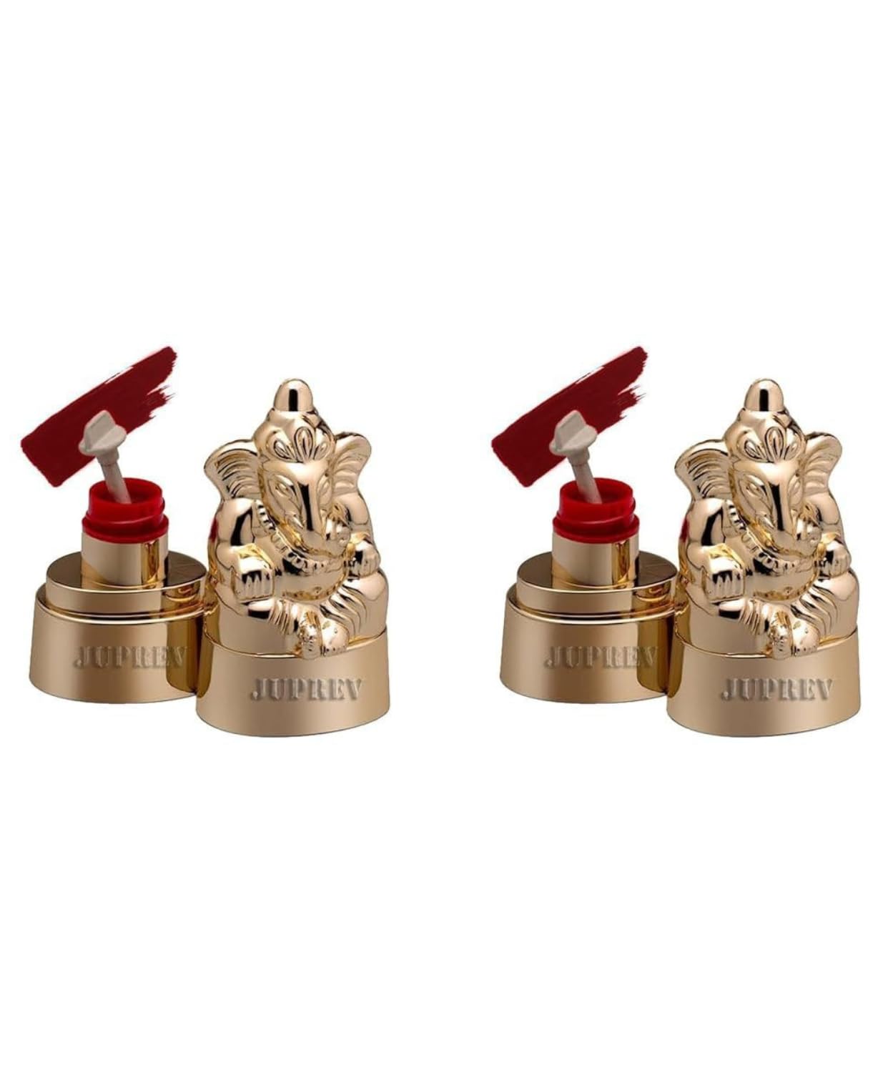 JUPREV Ganesh Statue Organic Sindoor Powder for Women – 100% Natural Kumkum, Traditional Sindhuram for Forehead & Puja Tilak, Long-Lasting Maroon (Pack of 2)
