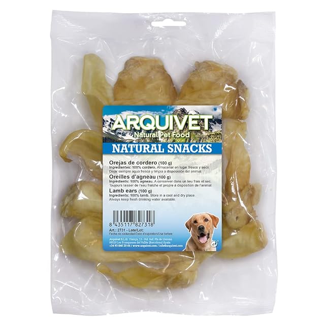 Arquivet Orejas de Cordero 10 uds. Snack para Perros
