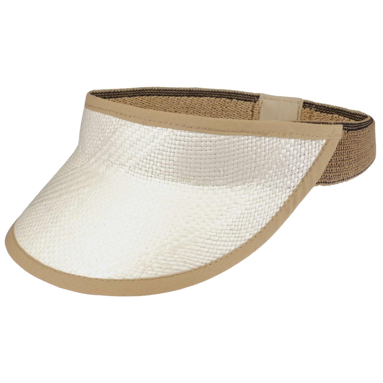 LIERYS Visiera di Spiaggia Panama Donna - Made in Ecuador Arrotolabile Paglia con Visiera, pistagna, pistagna Primavera/Estate Estate