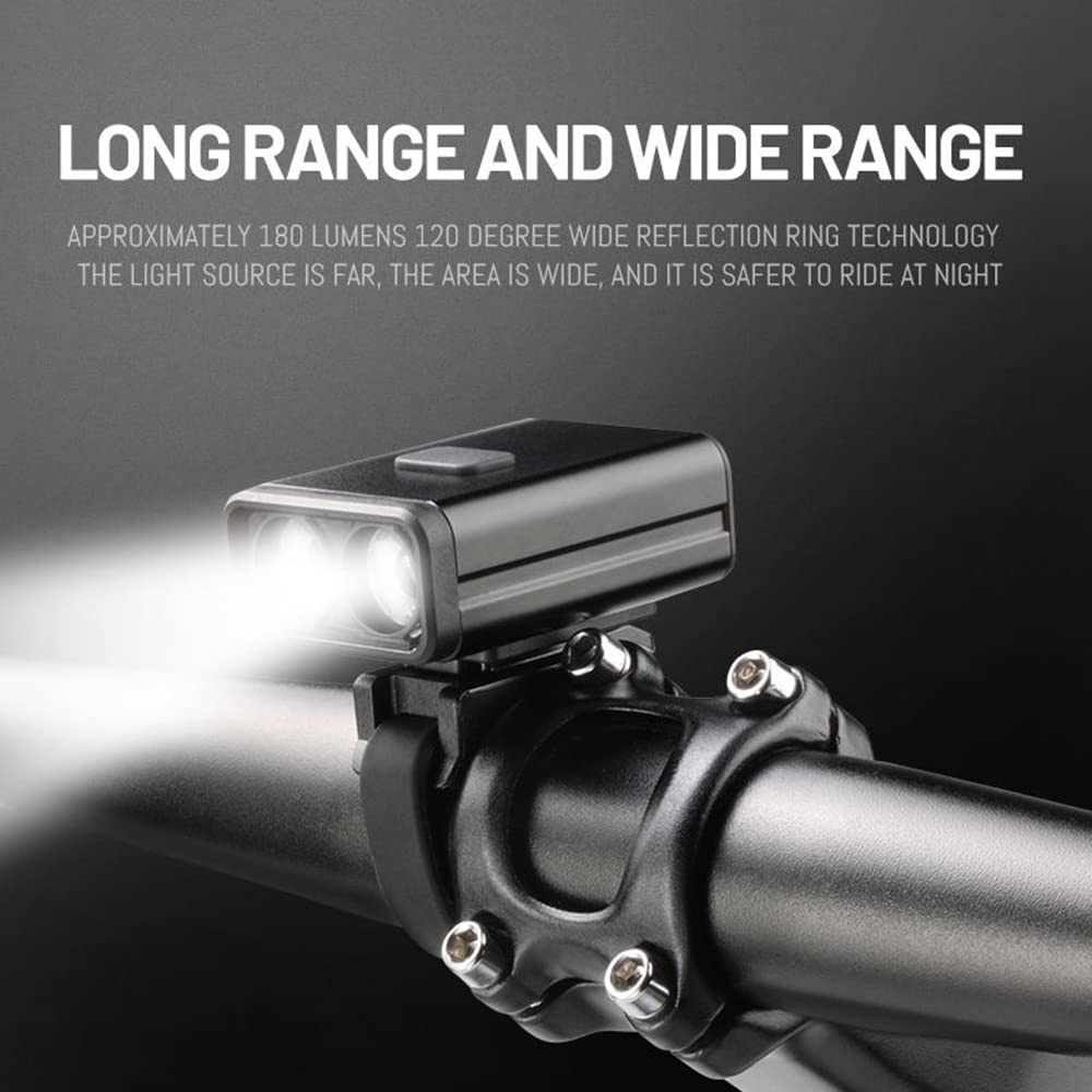 TIORU 2 in 1 Light Bike LED Torcia 800 mAh Anteriore E Posteriore Bicicletta Luci Faro USB Lampada Ricaricabile Lanterna MTB Casco Luci