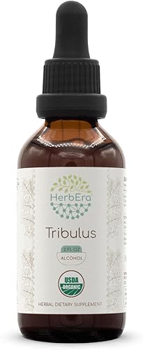 Tribulus A60 USDA - Tintura orgánica Extracto de alcohol, gotas de hierbas de alta potencia Tribulus orgánico certificado (Tribulus terrestris)