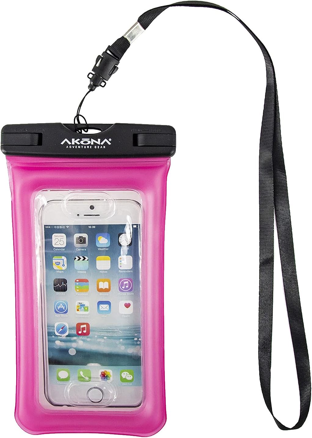 AKONA Gobi. A Floating Waterprood Case for Cell Phone. iPhone Xs/XS MAX/XR/8/8plus, Samsung Galaxy s10/s9, Google Pixel 2, HTC LG Sony Moto, Up to 7.0" - Black