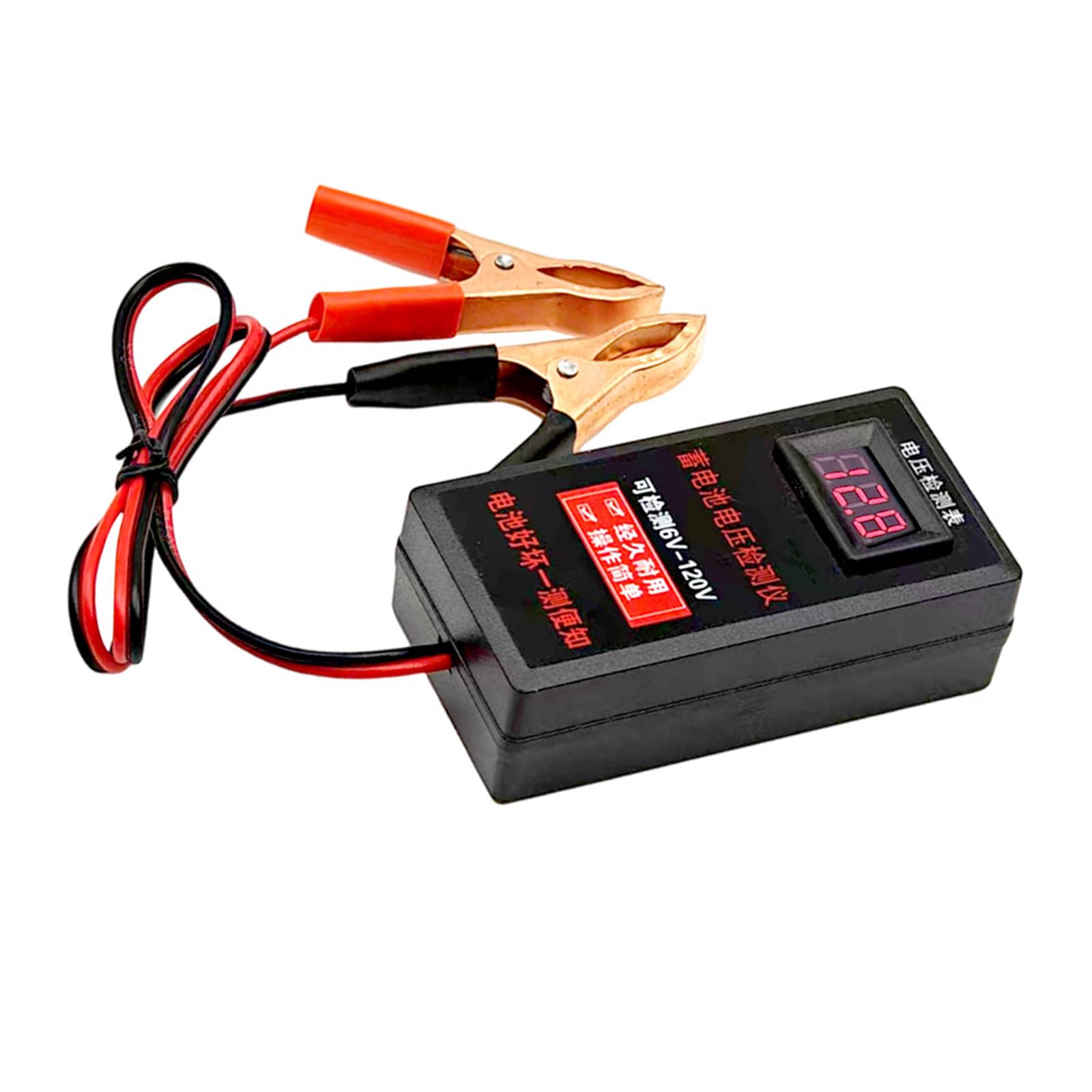 Compact 6V to 120V Battery Tester with Digital Readout for Motorcycles and Cars Battery Potential Tester Car Potential Meter Motorcycle