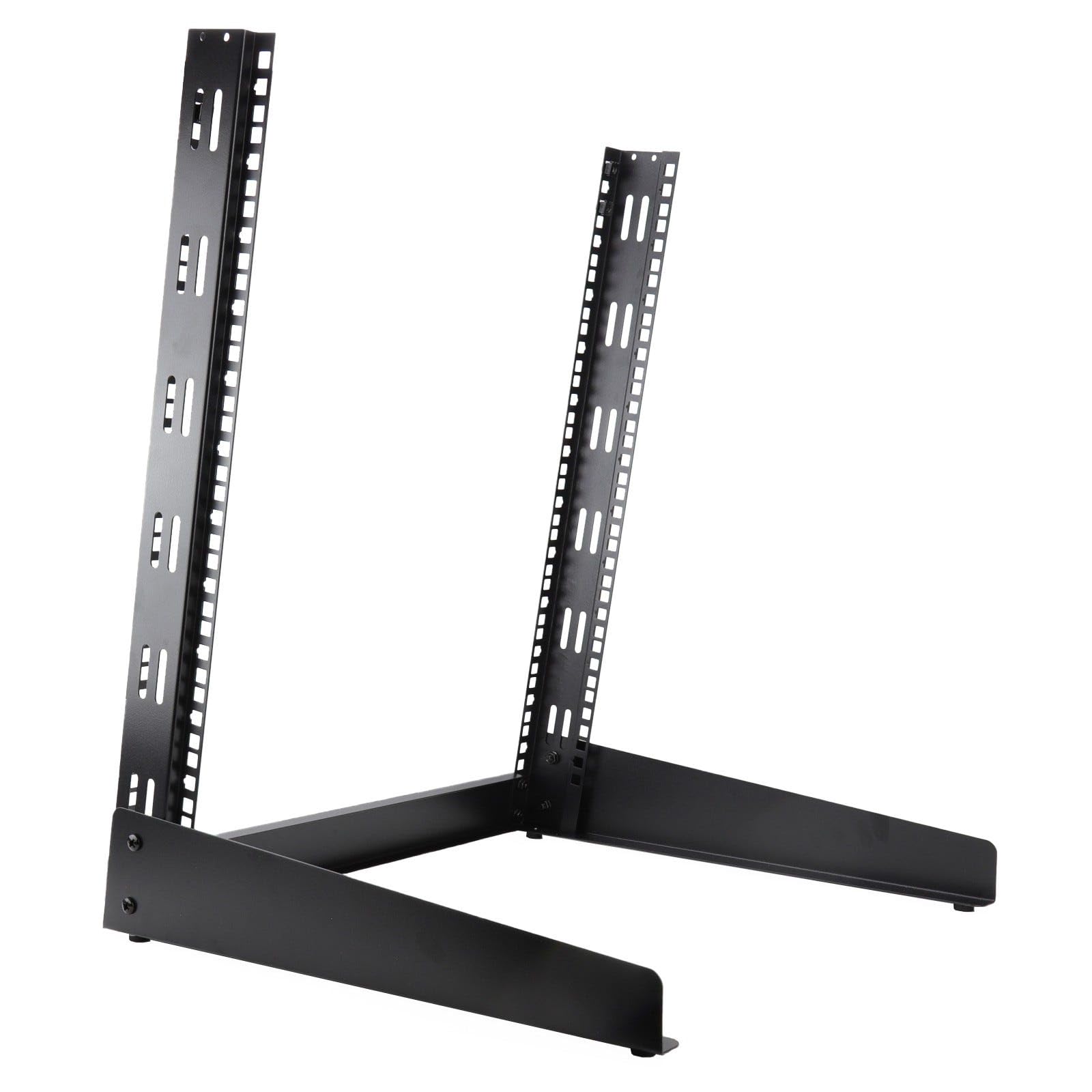 kenable Rack 19 Pouces Ouvert 12U Support de Bureau pour Équipement Studio Maison Format Desktop 450mm Profondeur
