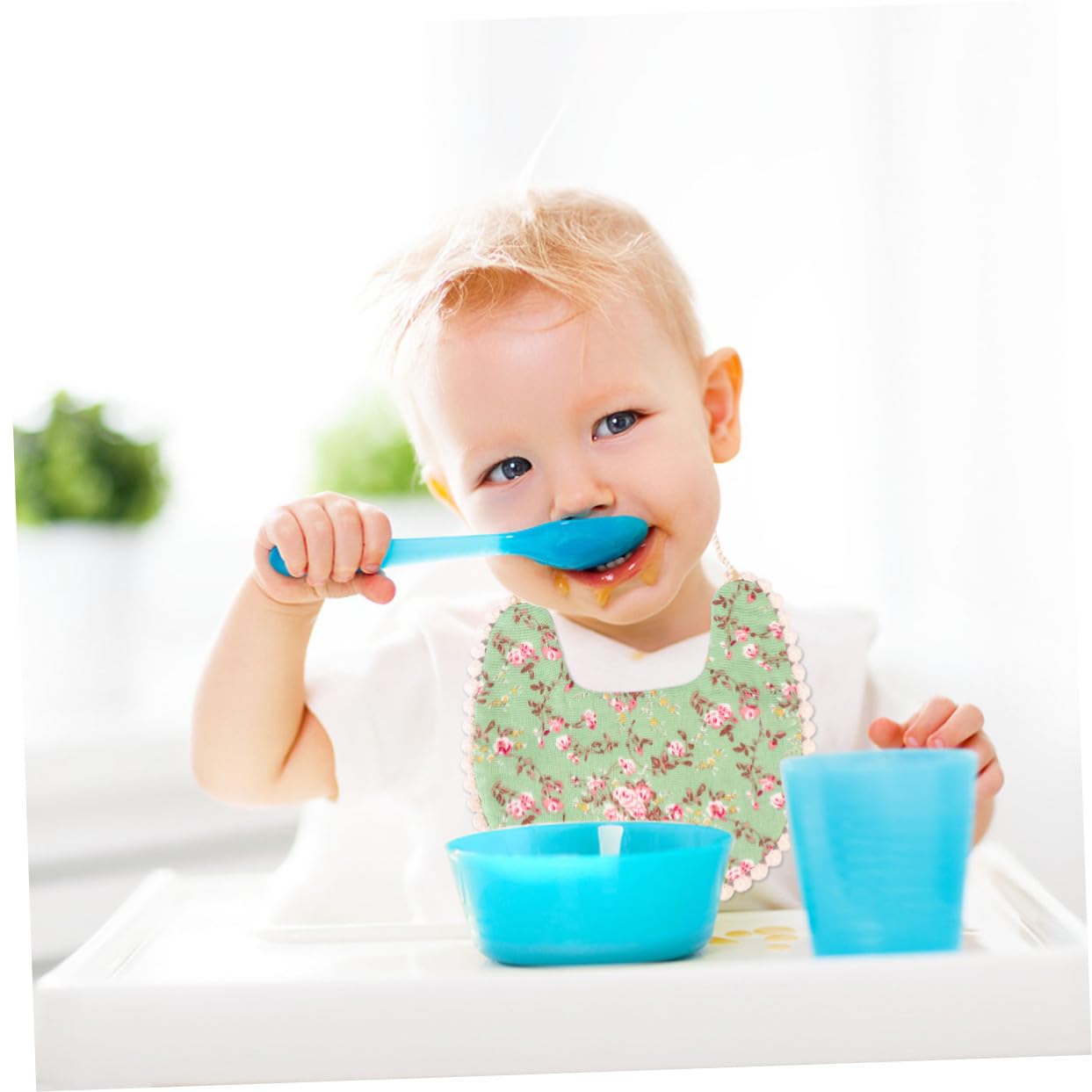 Abaodam 6pezzi Bavaglini Unisex Per Super Assorbenti e Lavabili Per Svezzamento e Drool Mantiene Asciutti e