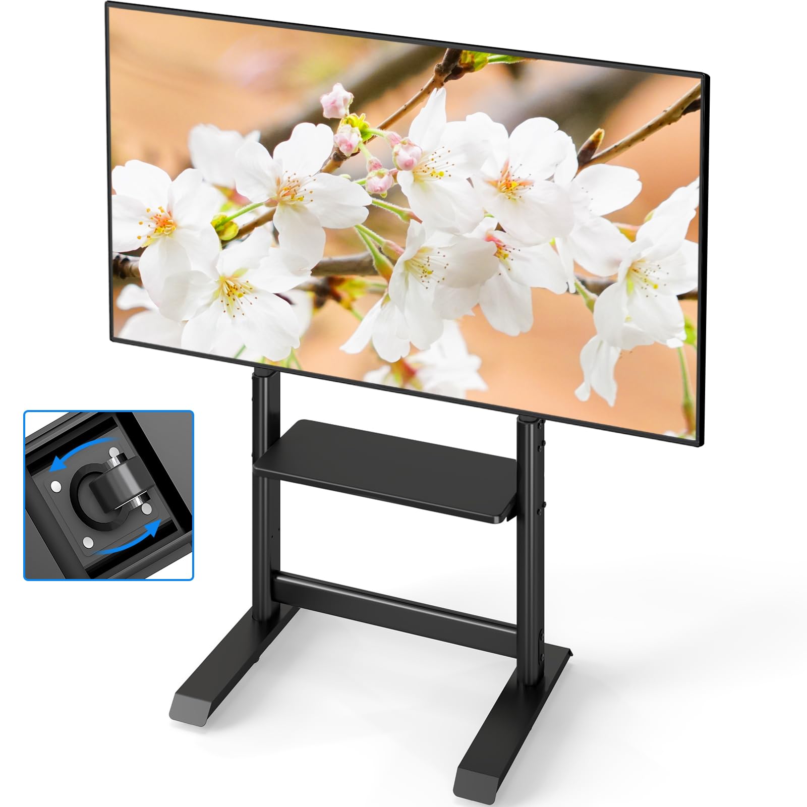 Amazon.co.jp: Rfiver テレビスタンド キャスター付き テレビスタンド