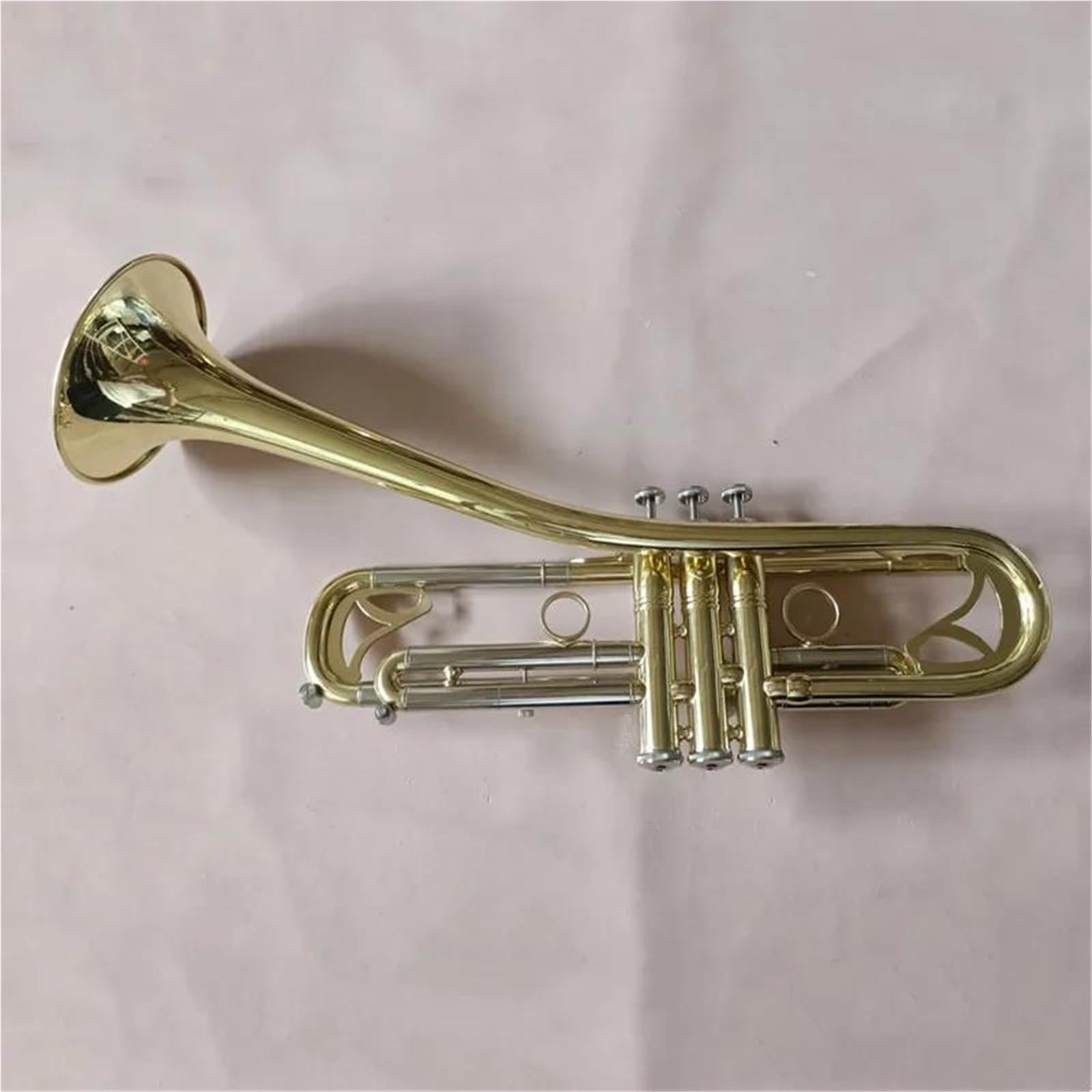 Trumpets for Beginner Bb Trumpet Gold Lacquer Silver Plated Trumpet Brass Musical Instruments Composite Type Trumpet