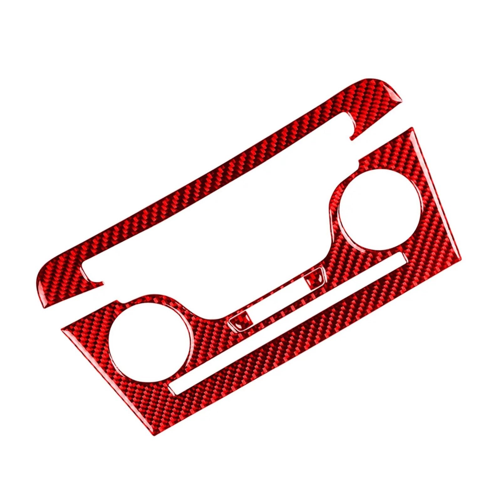 Interior Cover Trim Sticker 4 Pcs Red Carbon Fiber Car Interior Console Panel Cover Trim Sticker for Dodge for Charger 2011 2012 2013 2014