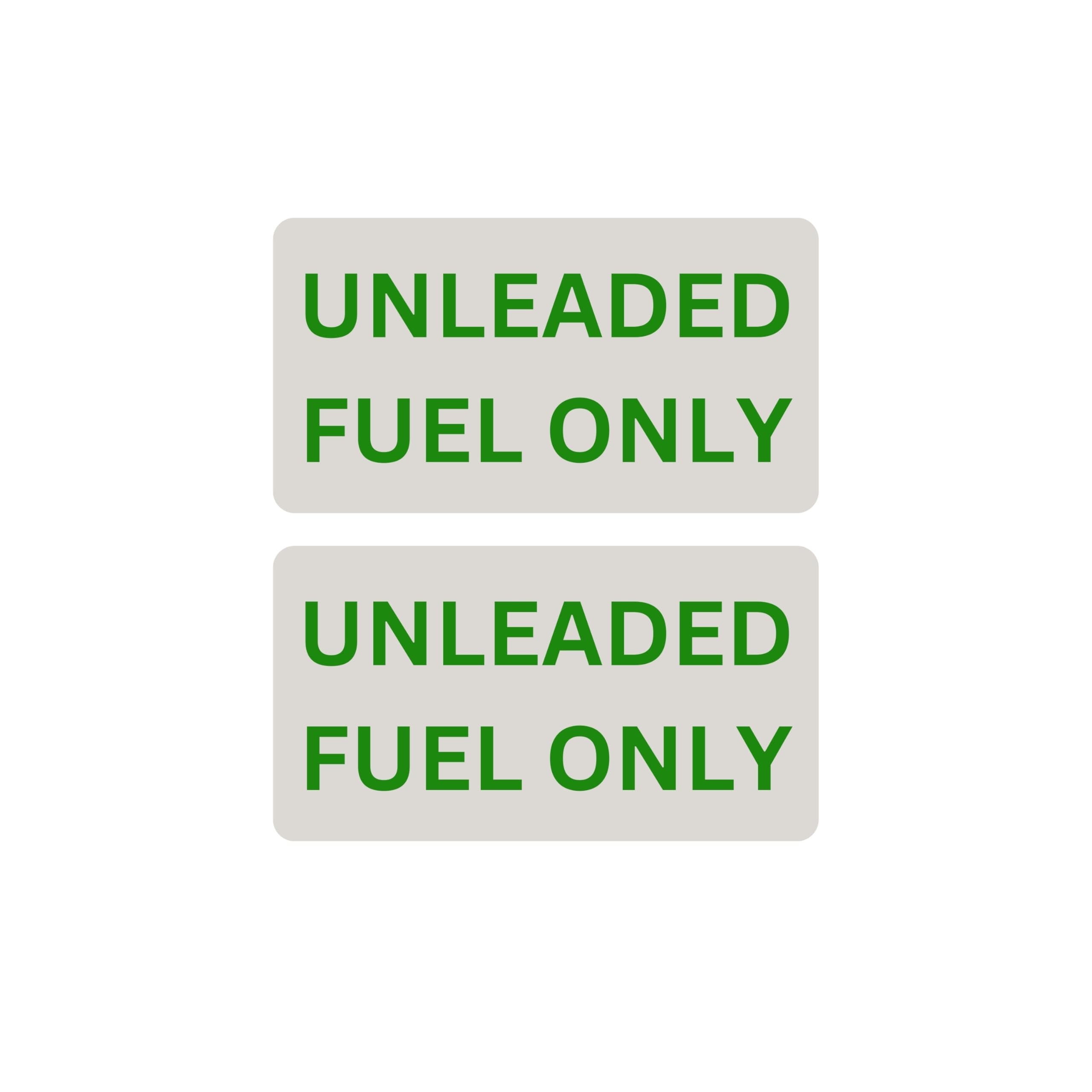 Tek Automotive Green, White Unleaded Fuel Only Sticker – Twin Pack – Green Gloss Vinyl – 80Mm X 40Mm – Prevent Misfuelling – Waterproof & Permanent Petrol Sticker For Fuel Cap – Cars, Vans, Lorries, Buses & Boats