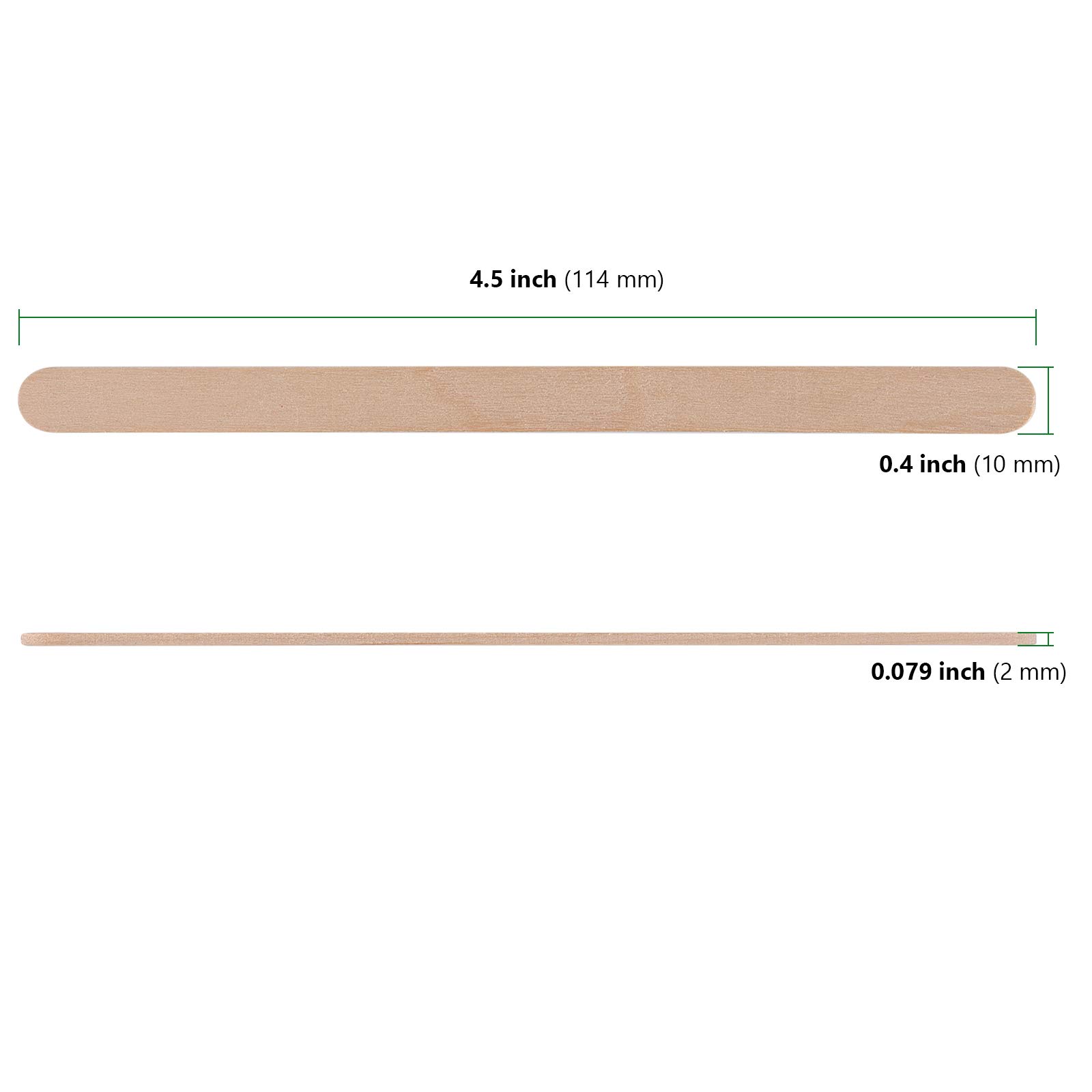HAKZEON 2000 PCS 4.5 Inch Wooden Craft Sticks, Ice Cream Sticks, Natural Wood Popsicle Craft Stick for Crafts Wood Stick for Making Craft, DIY Art Projects, Mixing, Stirring Paint