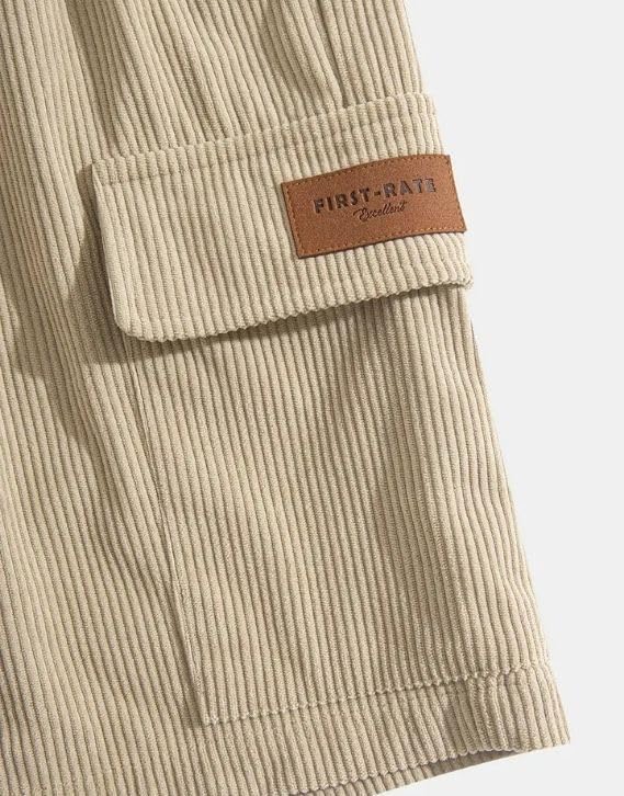 Image of Samfor Shorts for Men || Authentics Classic Men's Ribbed Polycotton Relaxed Fit Cargo Stretch Shorts || Lightweight & Quick Dry || Men Shorts Casual ||Shorts Pant for Men
