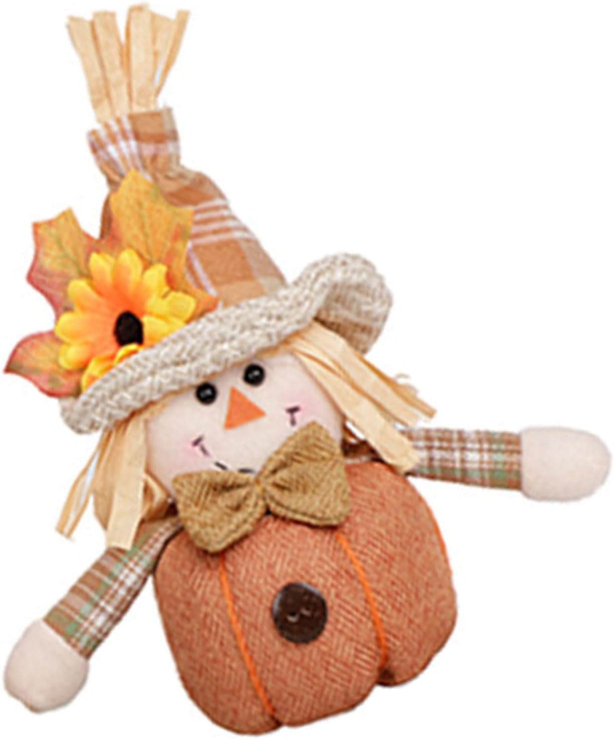 Holiday Scarecrows Plush Decor Long-lasting Polyester Craft for Halloween Thanksgiving Indoor Outdoor Party Displays Scarecrow Plush Doll Decoration