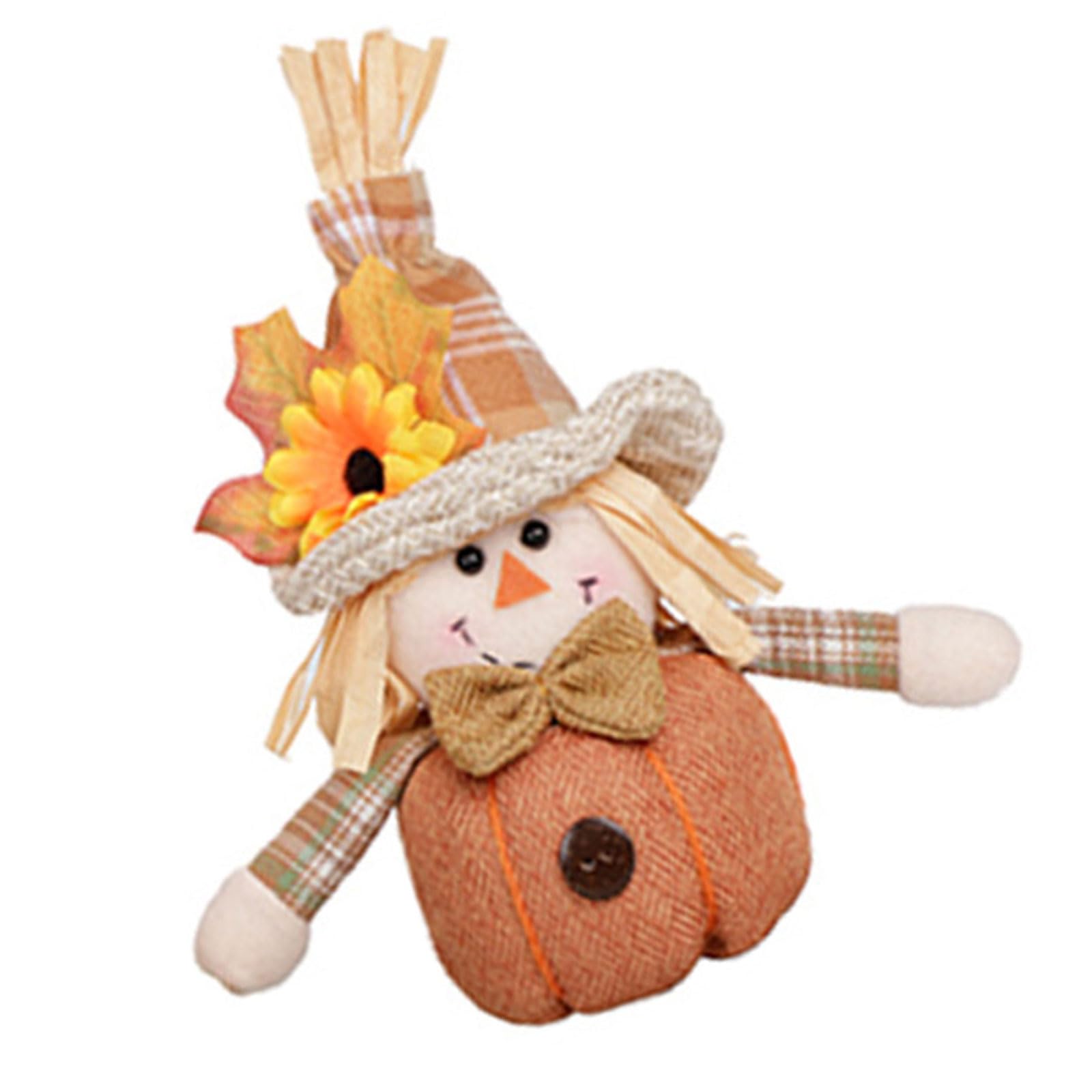 HZBB Thanksgiving Scarecrow Plush Centerpiece Sturdy Cloth Craft for Holiday Home Decor & Gift-Giving Celebrations Scarecrows Plush Doll Decoration Home Decoration