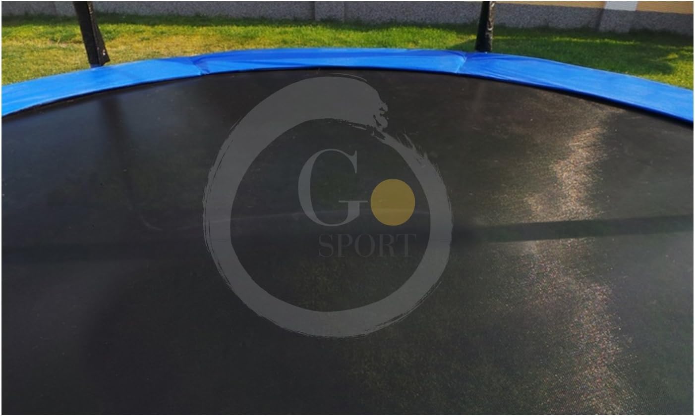 GOVITA - Trampolino Elastico Da Giardino Tappeto Elastico Esterno Sport Con Rete Di Sicurezza E Scaletta - Certificato CE