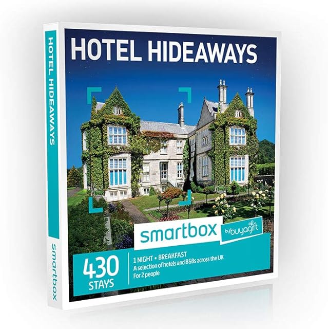 Buyagift One Night Hotel Hideaways Experience Box - 430 overnight quirky or traditional breaks across the UK for two people