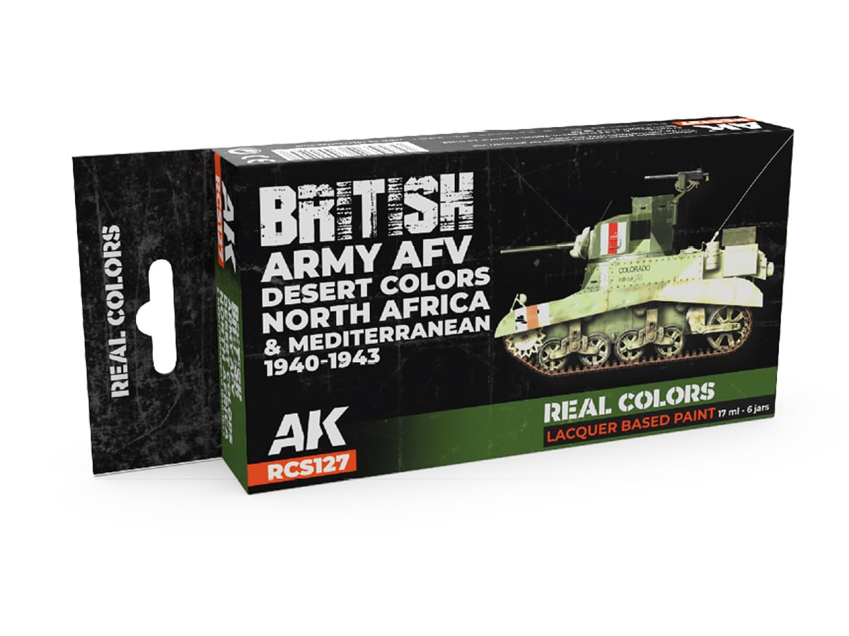 AK Real Colors Set RCS127 British Army AFV Desert Colors (6x17ml)