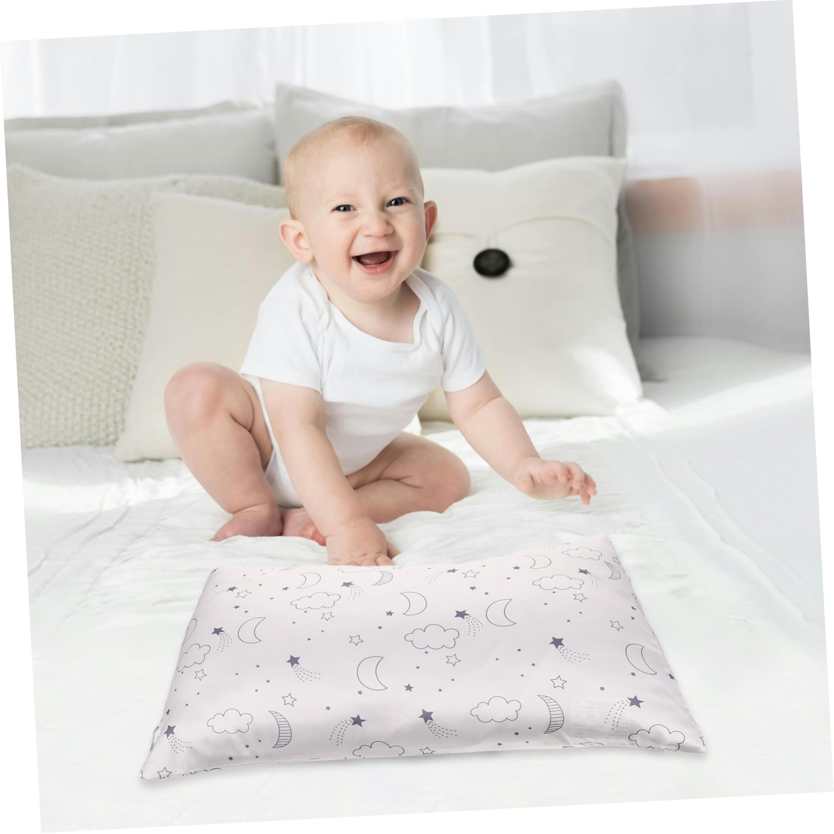 HOOTNEE Soft Silk Satin Pillowcase for Toddlers Breathable Pillow Case Set Fun Prints Comfortable Envelope Closure Pillow Covers for Boys and Girls Bedding