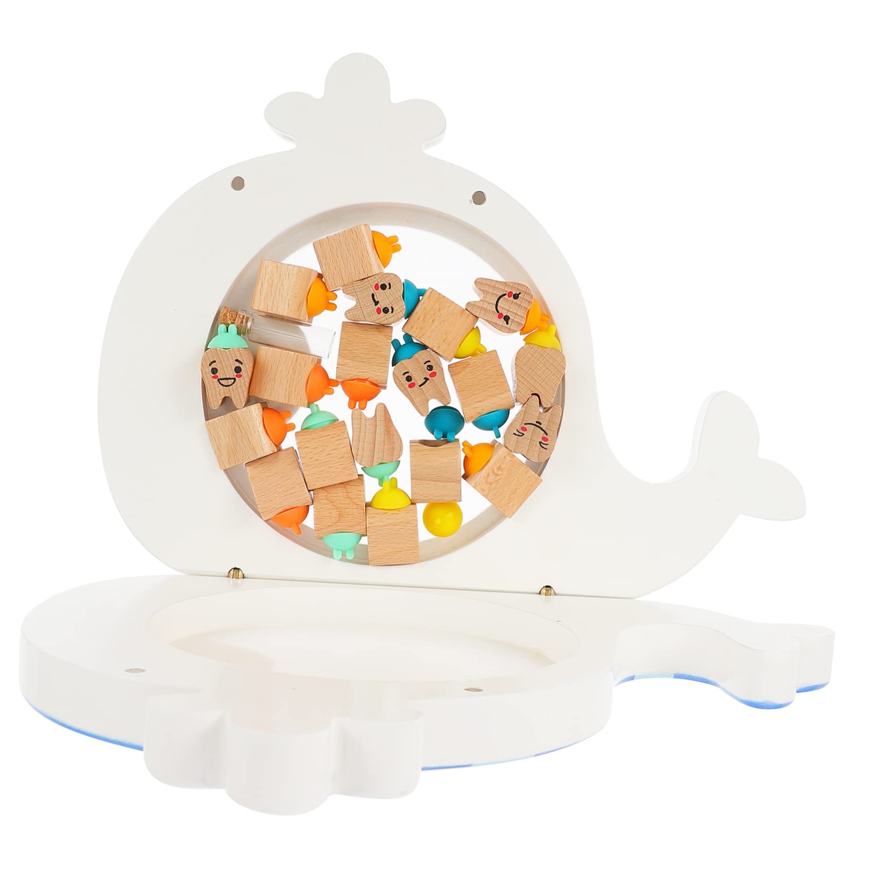 RORPOIR 20pcs Wooden Tooth Holder for Boys and Girls Baby Newborn Includes Lanugo Bottle Safe Stylish