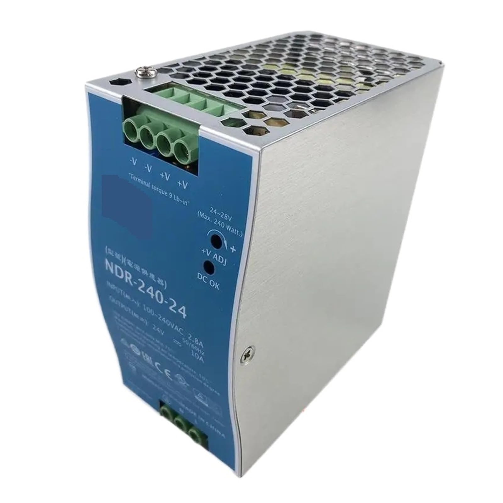 HHB18I Industrial Din Rail 240W Slim Single Output Switching Power Supply 24V 48V NDR-240-24 NDR-240-48