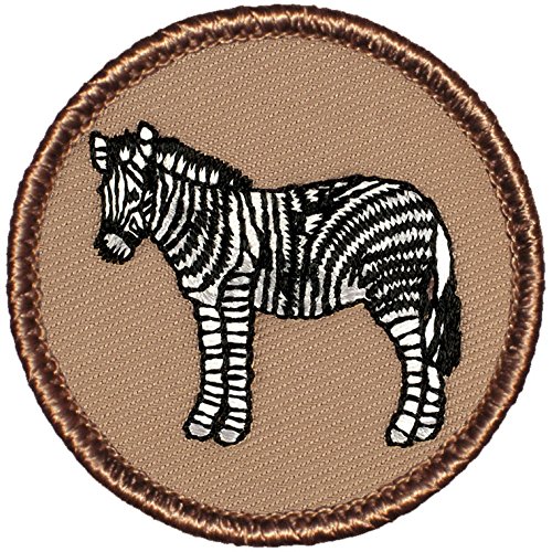 Zebra Patrol Patch - 2" Diameter Round Embroidered Patch (Sew-on)