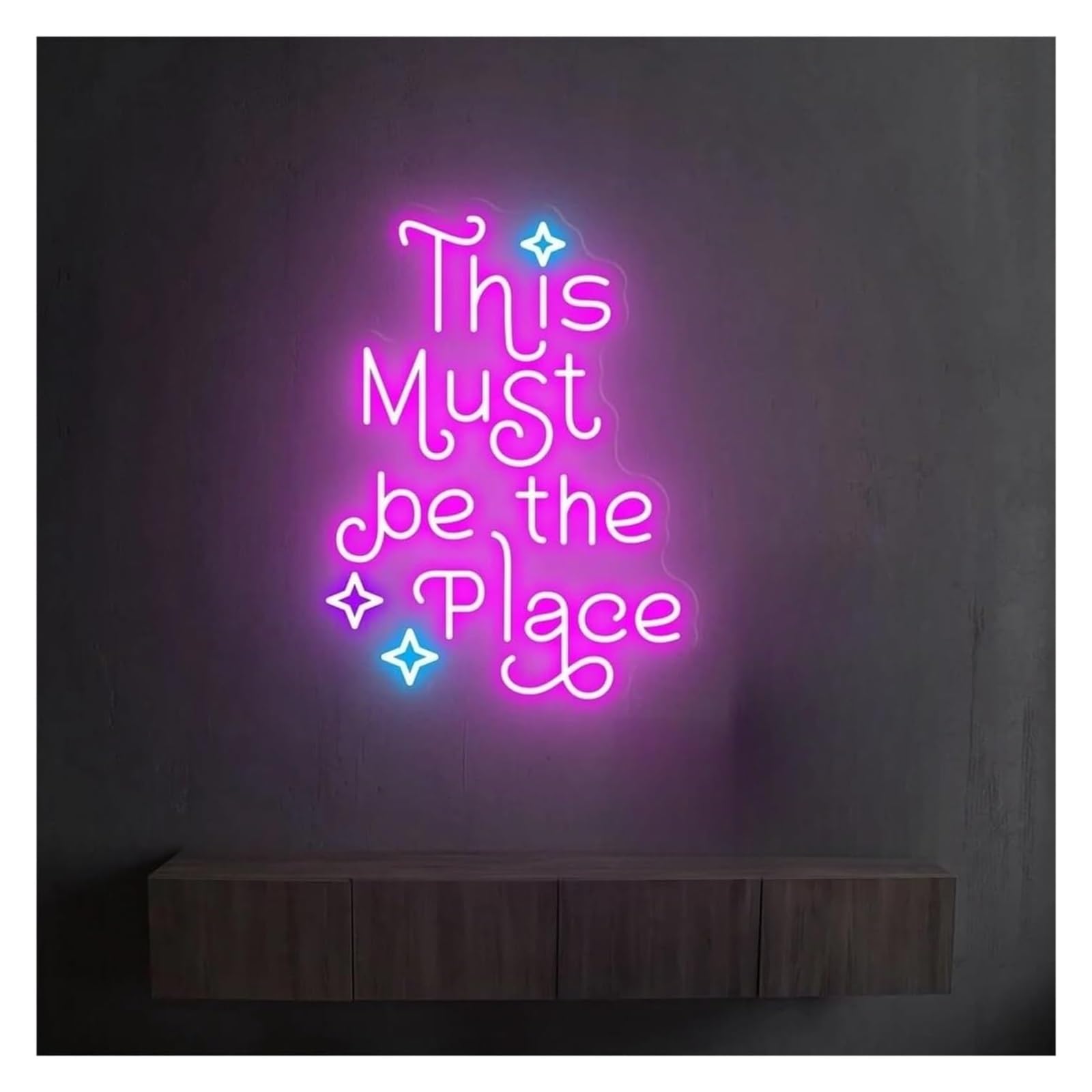 Zynther Neon lamp for neon Light Decoration This Must Be The Place for Sign LED Dimmable Powered 38cmx28cm(F)