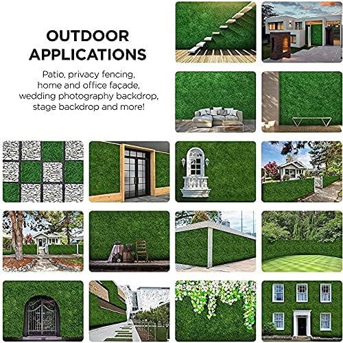 Image of Wall Grass (2 Pcs), Artificial Grass for Wall Decoration, Vertical Garden Artificial Mat, Artificial Grass Tiles for Balcony and Garden (Purple, 50cm x 50cm x 8cm, Plastic, Pack of 2)
