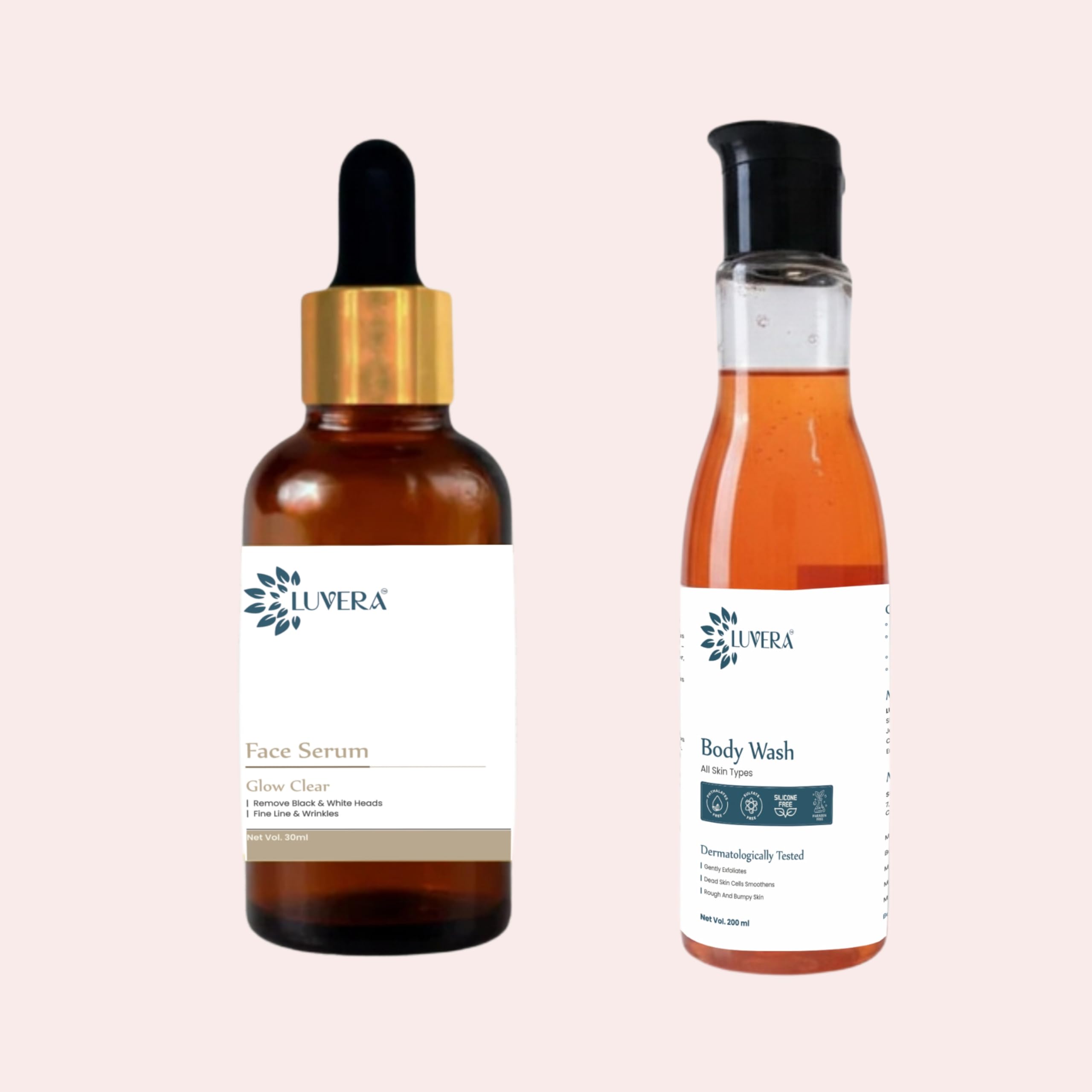 LUVERA Glow Clear Face Serum and Body Wash Combo, Removes Blackheads, Silicone Free, 30ml and 200ml-picture-38