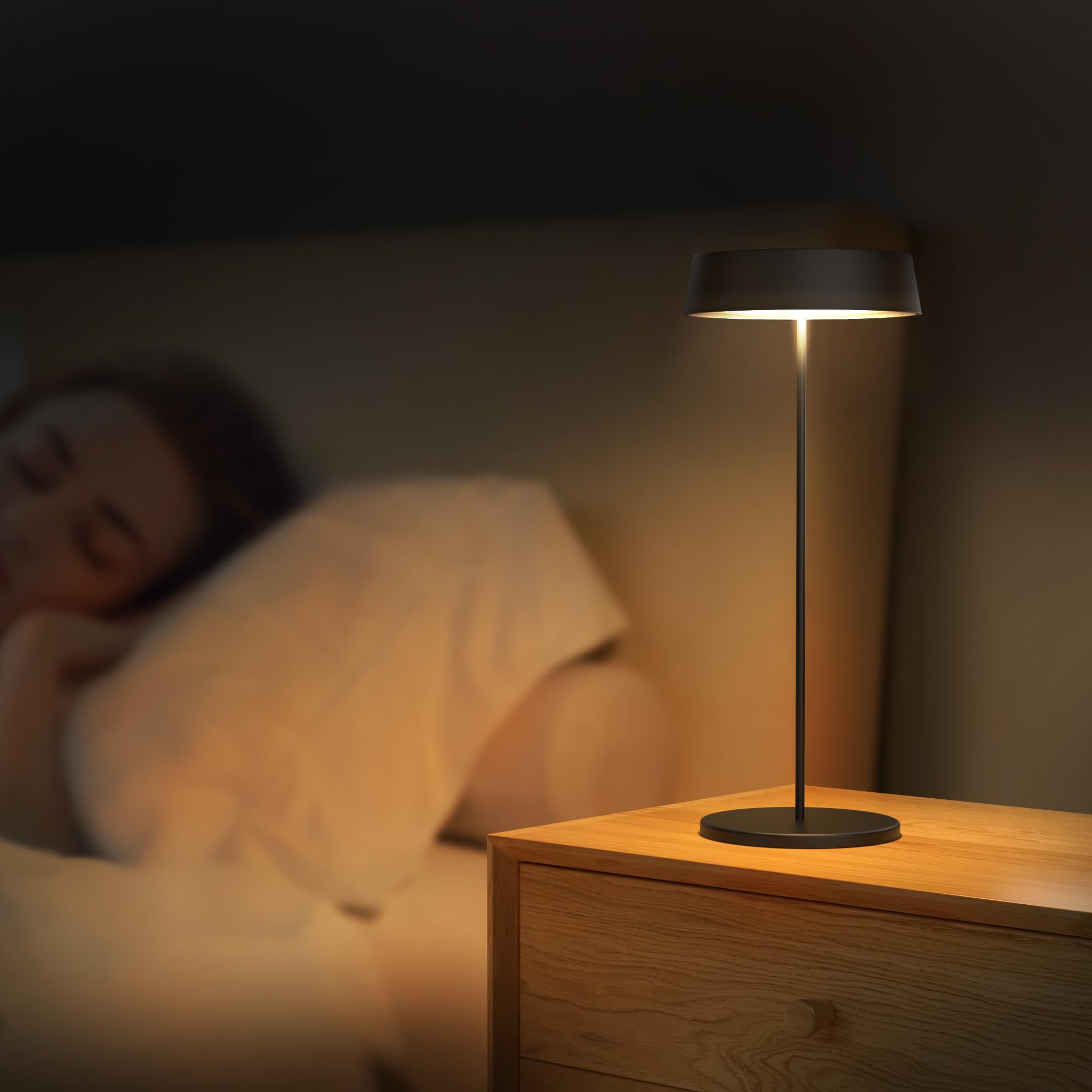 Palmina 901, Led Tischlampe Dimmbar,4400mah Led Tischlampe Kabellos,IP54-Schutz,Lampe Für Den Innen-/Außenbereich,Geeignet Für Abendessen,Lesen, Schlafzimmer,Garten Und Vieles Mehr (Packung mit 2)