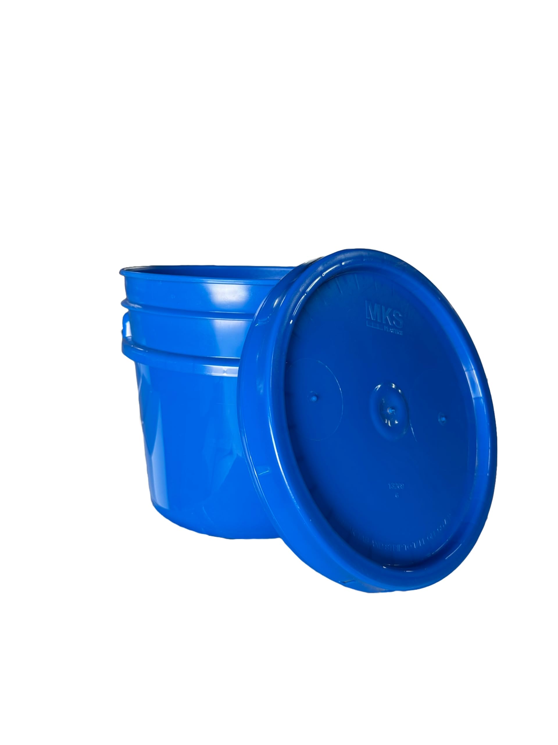 3.5 Gallon Bucket & Lid - 90 Mil All Purpose Pail - Made in The USA - Food Grade - Contains No BPA Plastic - Recyclable (Blue, 1)