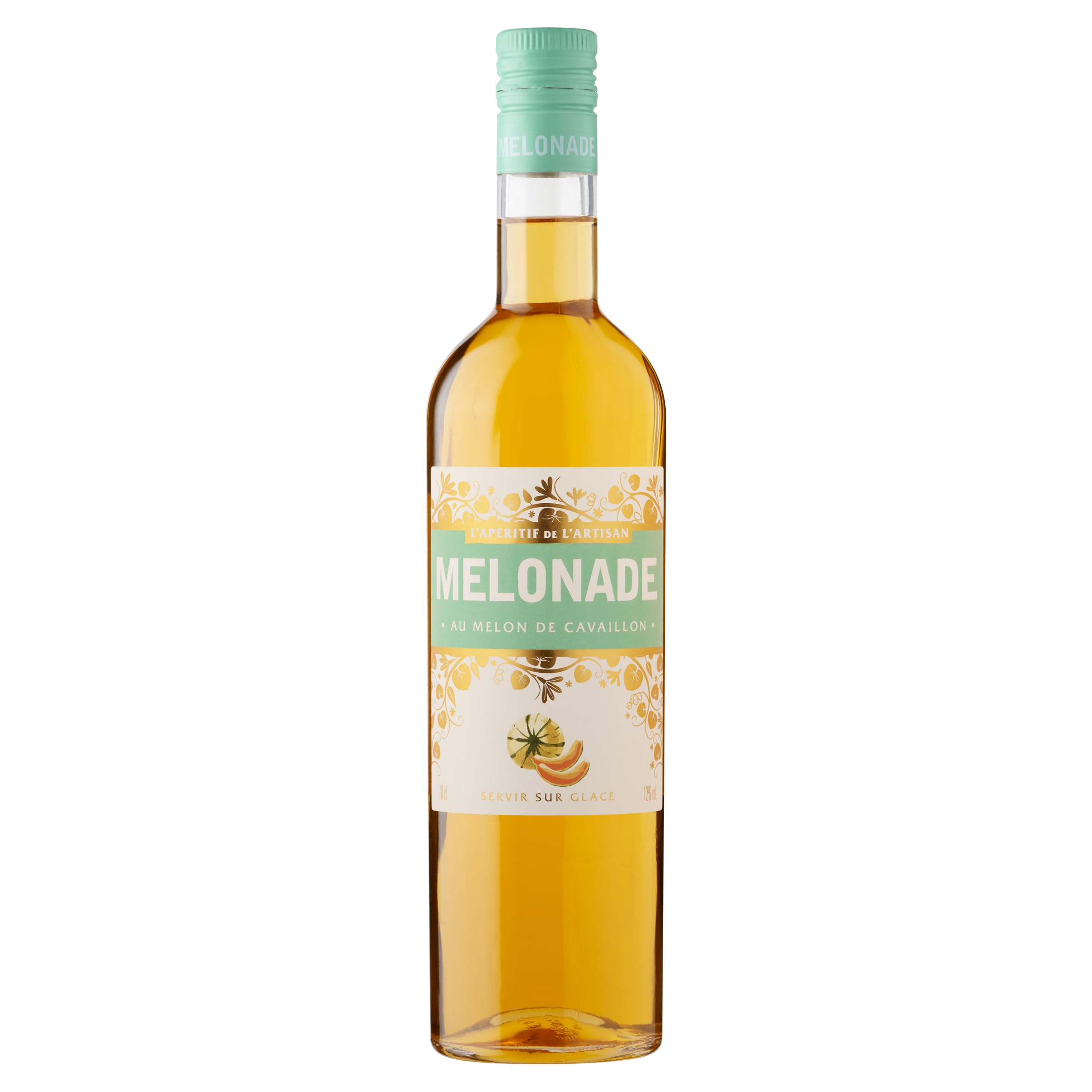 Melonade, 70cl | Melon Liqueur | French Fruit Based Aperitif | Perfect For Spritz Cocktails | Natural Ingredients | 12% ABV