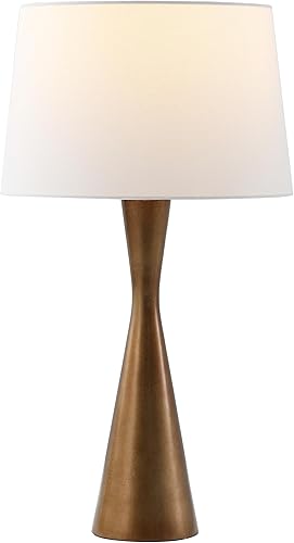 SAFAVIEH Lighting Collection Edie - Lámpara de mesa de resina de latón antiguo de 26 pulgadas (bombilla LED incluida)