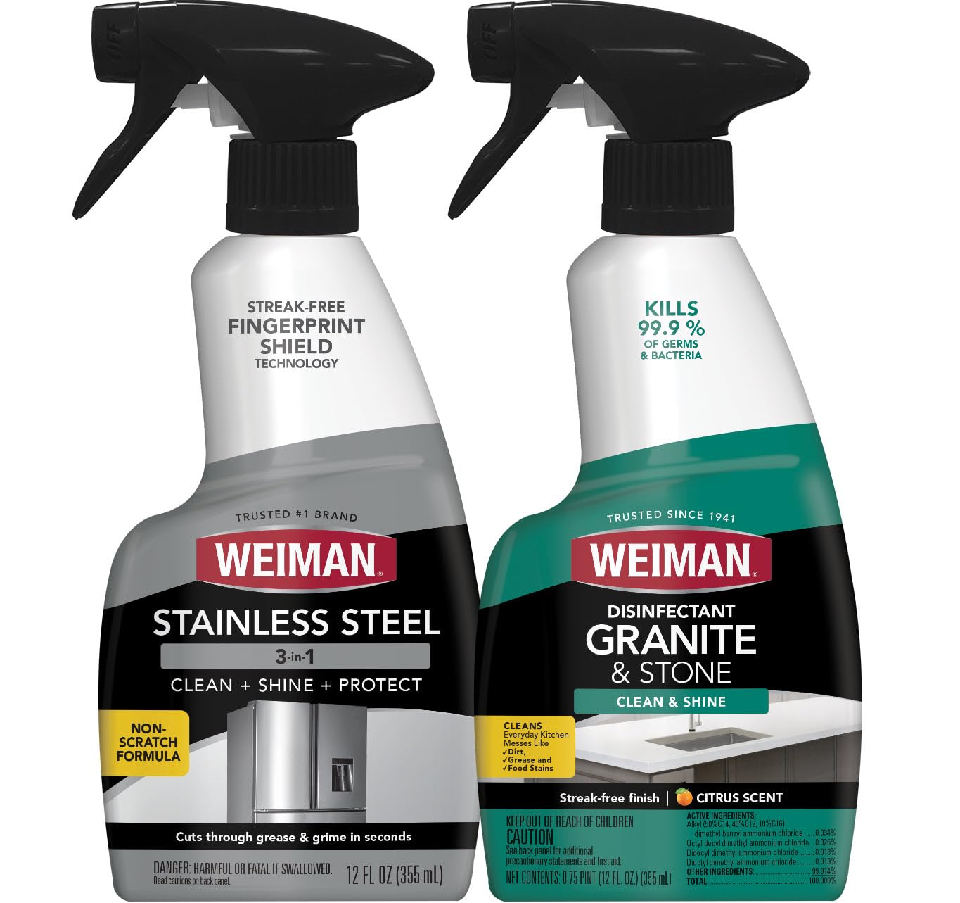 Weiman Stainless Steel & Granite Cleaner - 12 Ounce