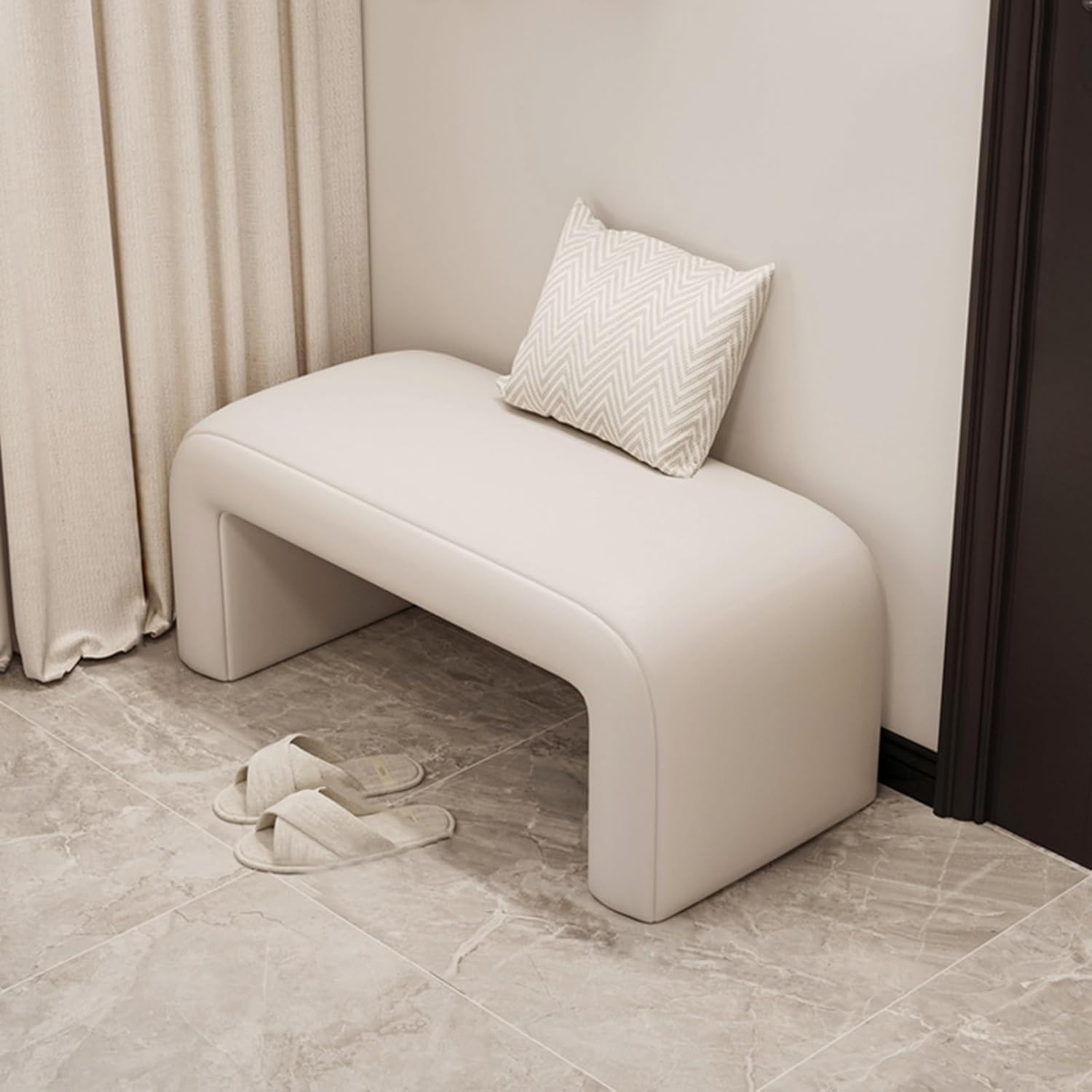 Banc de bout de lit en cuir PU avec rangement pour optimiser l'entrée
