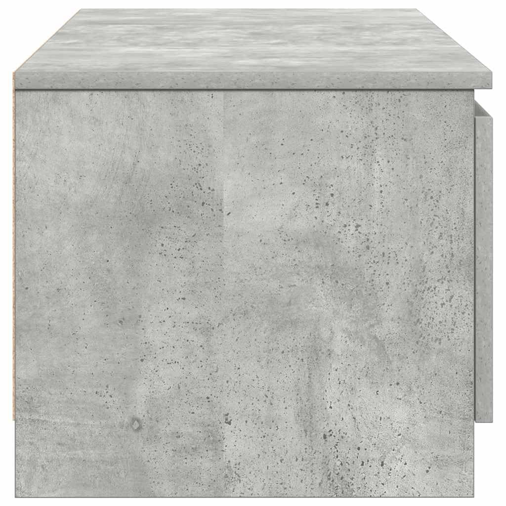 vidaXL TV Schrank mit 2 Schubladen 2 Fächern Lowboard Fernsehtisch Fernsehschrank TV Möbel Sideboard Betongrau 140x40x35,5cm Holzwerkstoff