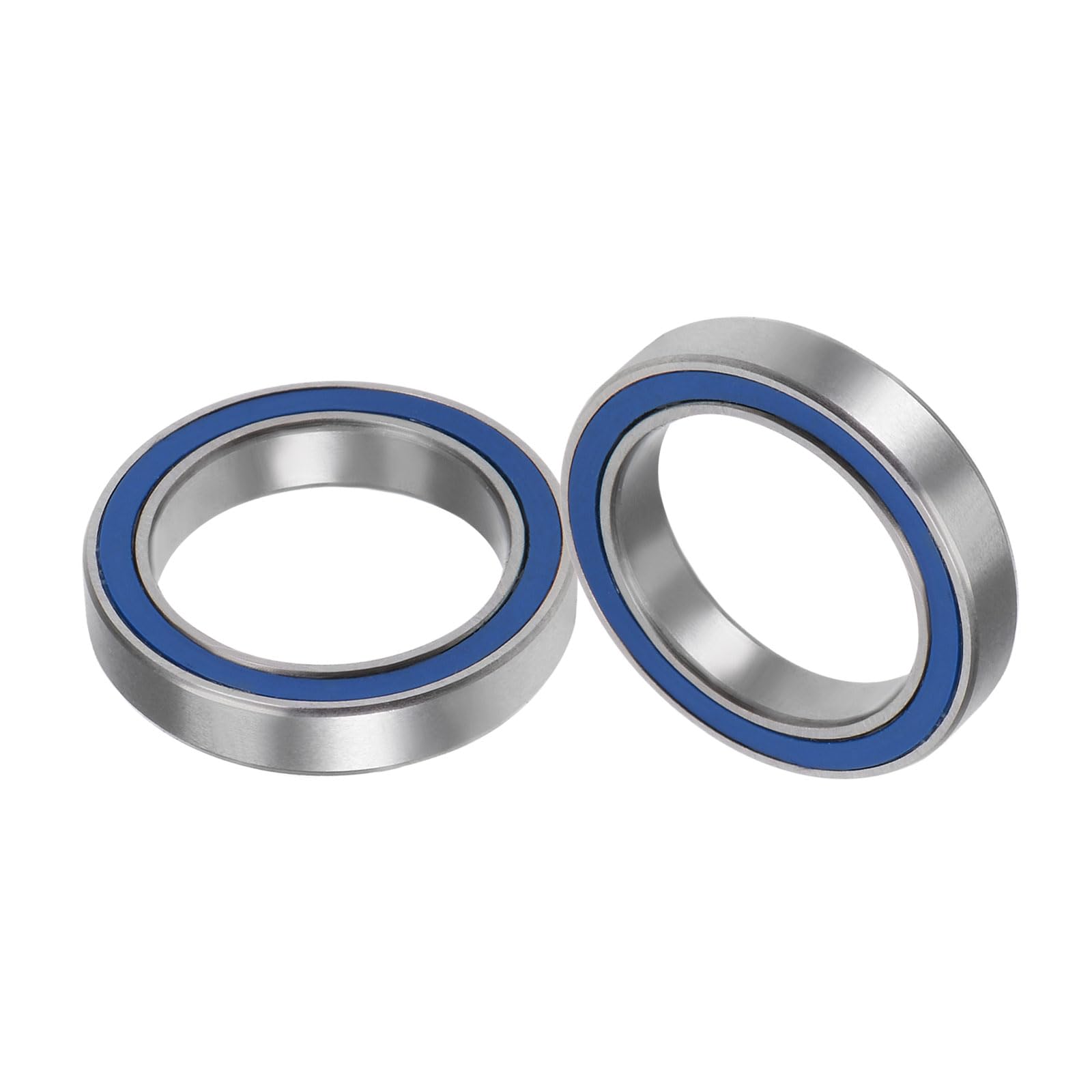 2 łożyska kulkowe zwykłe 6702-2RS - [15 mm x 21 mm x 4 mm] łożyska ze stali chromowanej do deskorolek, łyżworolek, skuterów i longboardów