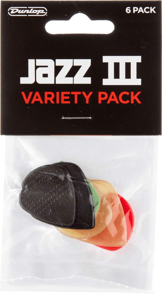 Jim Dunlop Jazz III Pick Variety Pack - 6 Pack