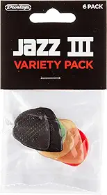 Kit de palhetas para guitarra Jim Dunlop, variadas, pacote com 6