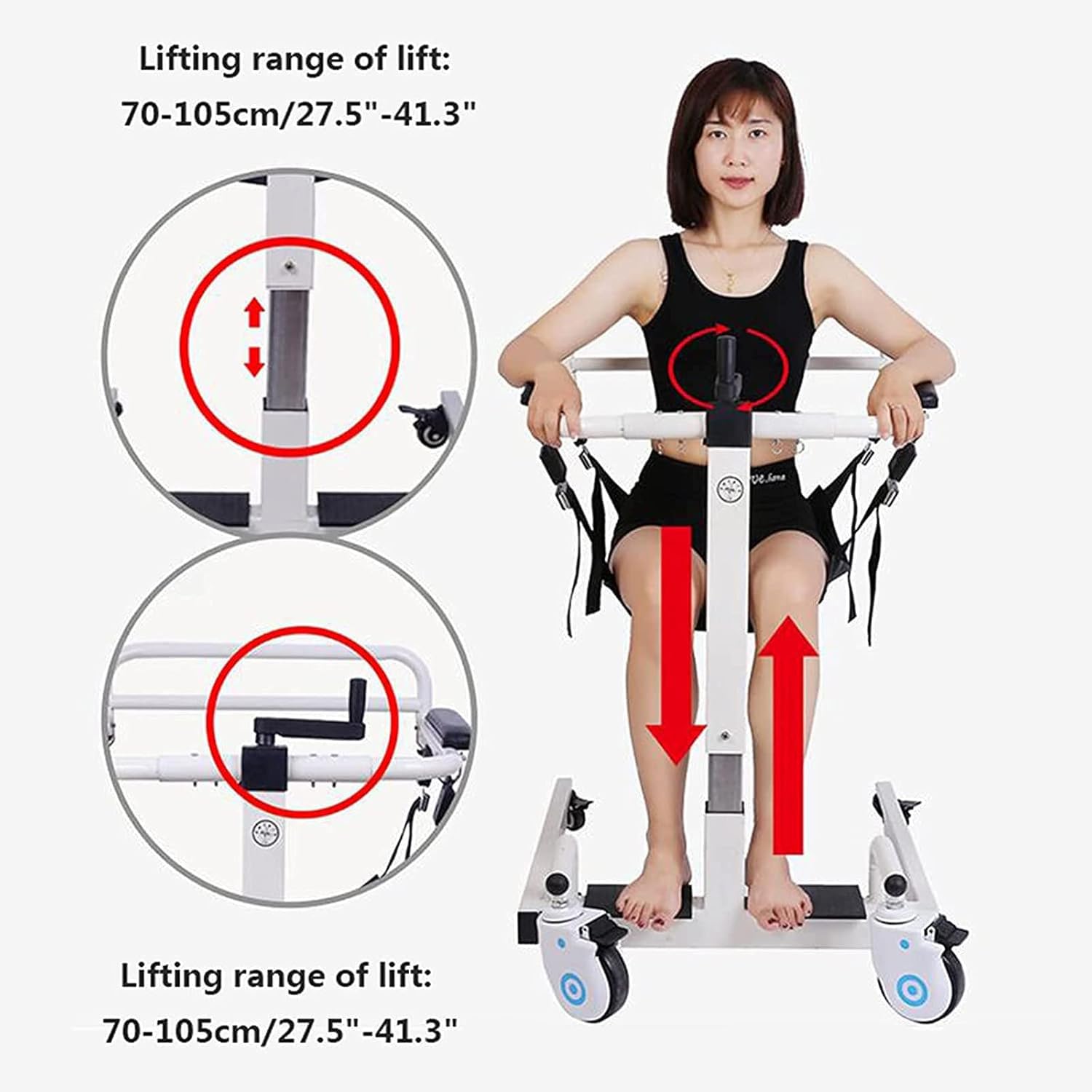 Fauteuil Roulant élévateur de Patient, élévateur de Transfert de Patient à Domicile avec Siège Rembourré, pour Soutenir les Fauteuils de Transfert Dans la Salle de Bain Des Personnes âgées