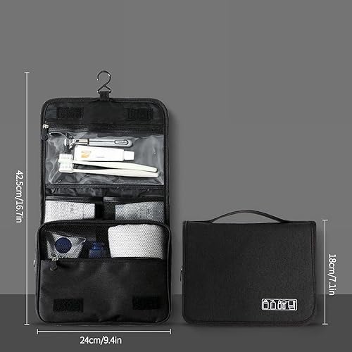 Miniatura 6 de Ganchos de joyería para colgar artículos de tocador de viaje, bolsa de viaje de negocios para hombre, separación seca y húmeda, kit de artículos de