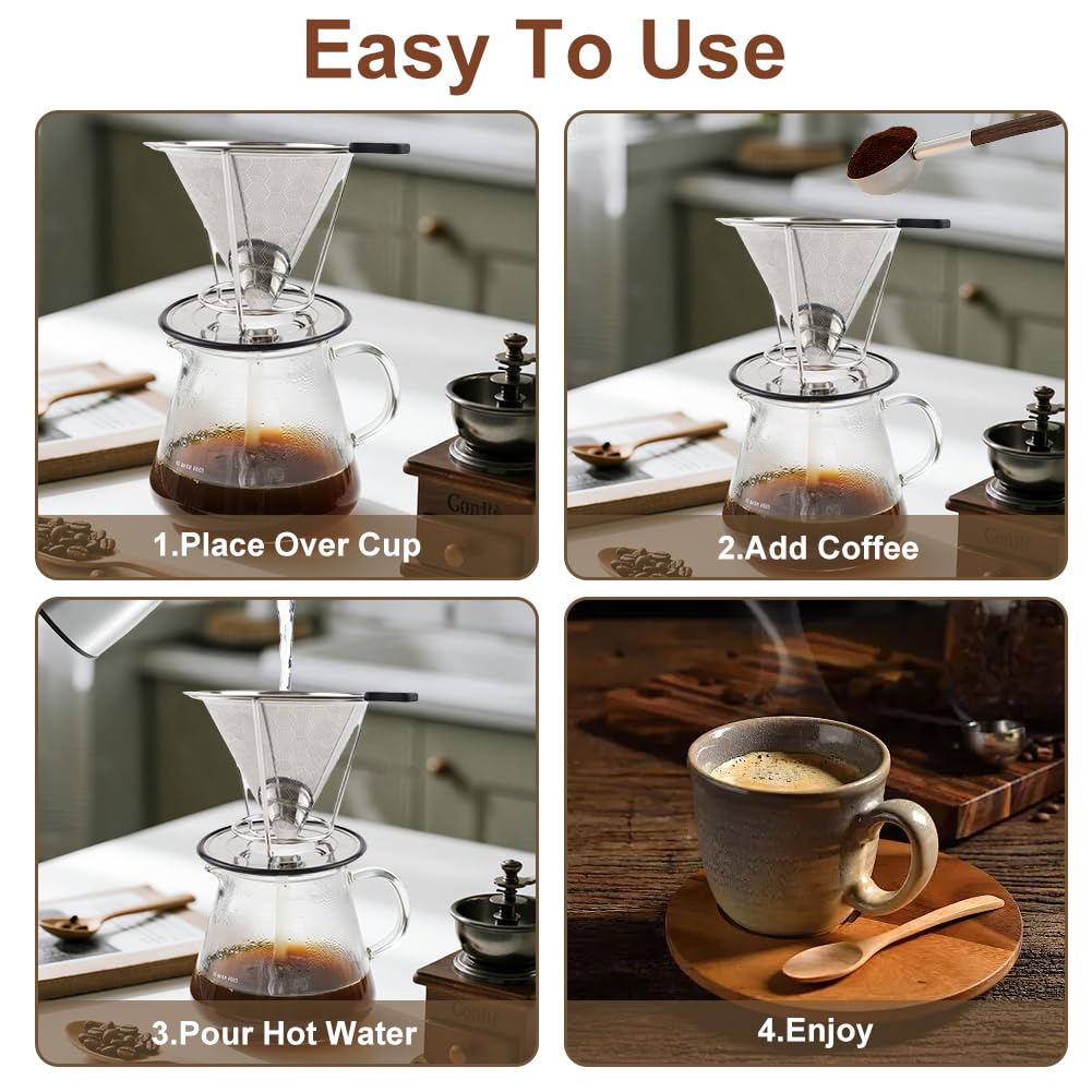 Collapsible Pour Over Dripper - 2 Pack -5