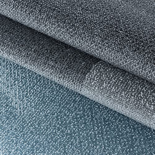 Tapis design Zipcode bleu rectangulaire 80x150 cm salon - 7