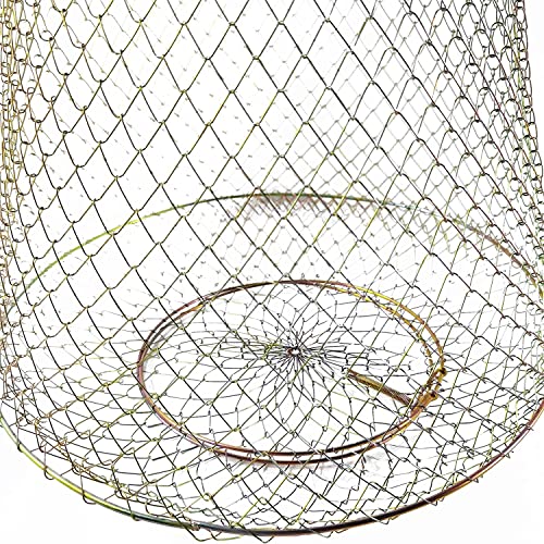 PSGGARY Cesta de Peixe de Arame de Aço Galvanizada, Cesta Dobrável para Peixes, Caranguejos, Lagosti